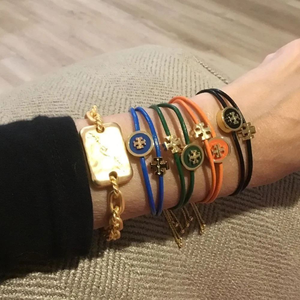 TORY BURCH KIRA ENAMEL SLIDER BRACELET